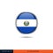 El Salvador round flag vector design.