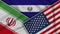 El Salvador United States of America Iran Flags Together Fabric Texture Illustration