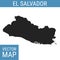 El Salvador vector map with title