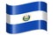 El Salvador - waving country flag, shadow