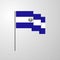 El Salvador waving Flag creative background