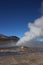 El Tatio geyser steam