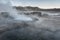 El Tatio geysers, the biggest geysers of the southern hemisphere close to the plateau of San Pedro de Atacama, Calama, Antofagasta