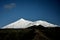 El Teide volcano under snow