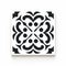 Elaborate Black And White Design: Minimalist Illustrator Inspired Tile