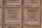 Elaborate carved wooden doors of Cathedral of St Catherine