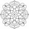 Elaborate Flower Mandala Coloring Zen Minimalism With Multilayered Dimensions