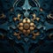 Elaborate Gold Floral 3d Wallpaper With Meticulous Symmetrical Patterns