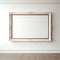 Elaborate Gold And White Picture Frame In Empty White Room
