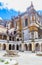 The elaborate pinnacles over the western facade of the church, Convent of Christ, Tomar, Portugal