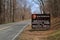 An elaborate sign welcomes visitors to Skyline Drive in Shenandoah National Park