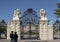 Elaborate wrought iron gates at entrance to the Upper Belvedere Palace, Vienna, Austria