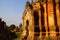 Elaborately carved doorway of ancient Buddhist stupa