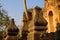 Elaborately carved doorway of ancient Buddhist stupa