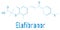 Elafibranor drug molecule skeletal chemical formula. Flat design