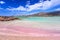 Elafonissi beach with pink sand on Crete