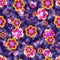 Elagance Seamless flower pattern with cloud background