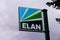 Elan gas station brand text company logo sign service Petrol pump garage
