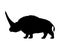 Elasmotherium rhinoceros silhouette extinct mammal animal