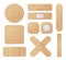 Elastic medical plasters protection set on white