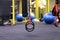 Elastic rope or diverse equipment for exercise strong muscle in fitness gym center