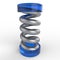 Elastic spring. Metal spiral of different colors, elastic.