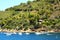 Elba Island, boats, cliffs and horizon, Bagnaia town, Tuscany