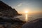 Elba Island, Capo Sant Andrea, Marciana, Italy. Sunset