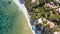Elba Island, Italy. Amazing aerial view of Padulella Beach near Portoferraio