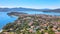 Elba Island, Italy. Amazing aerial view of Padulella Beach near Portoferraio