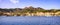 Elba island, Porto Azzurro village bay panoramic view. Tuscany,