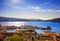 Elba island, Portoferraio harbor aerial view. Tuscany, Italy.