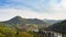 Elbe Labe river and hills panorama of Usti nad Labem - Brna - Cirkvice - Sebuzin towns Czechia