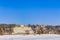 Elbe river valley in winter in Dresden