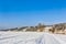 Elbe river valley in winter in Dresden