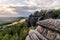 Elbe Sandstone Mountains - Lookout in the evening light