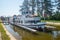 Elblaski Canal navigation on waterway with small vessel