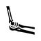 elbow bone glyph icon vector illustration