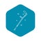 Elbow crutch icon, outline style