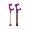 Elbow crutches color icon