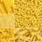 Elbow, Spaghetti, Farfalle, Noodle pasta collage