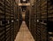 Elciego, Ãlava, Spain. April 23, 2018: Chamber where the Rioja wines are stored, special reserve of the wineries called the Marqu