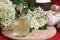 Elderflower juice in a glass