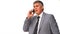 Elderly businessman talking on a smartphone