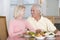 Elderly Couple Enjoying Healthy meal