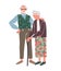 Elderly couple. Joyful nice elderly couple smiling