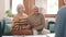 Elderly couple in marriage therapy, conversation or consulting, help and communication. Happy senior man, woman and