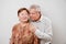 elderly couple. strong family, long marriage, relationship. wedding anniversary.