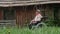 An elderly disabled man sitting in a wheelchair