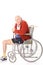 Elderly disabled man in wheelchair